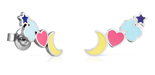 Pendientes Tous Nit De Acero Y Esmalte 4 Motivos
