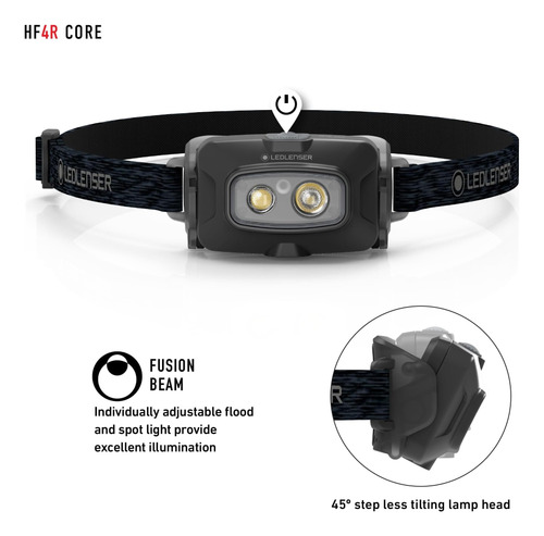 Ledlenser Hf4r Core Manos Libres, Faro Recargable, Al Agua,