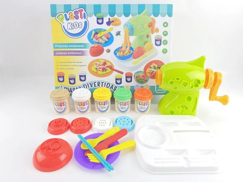 Masas Fabrica De Pastas Con Moldes Y Accesorios Plasti Kids Color Multicolor