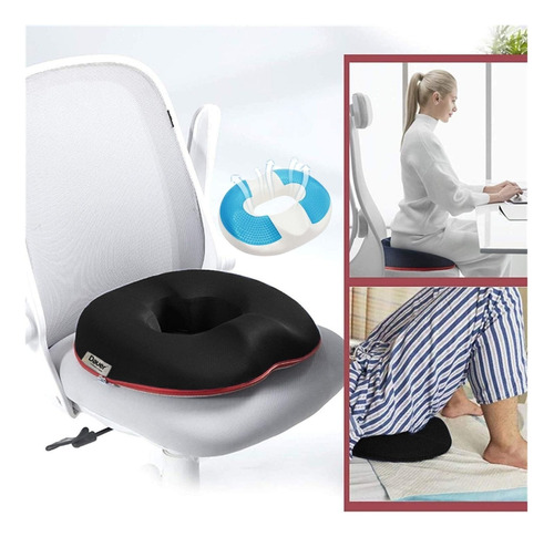 Cojin Dona Asiento Anatomico Ergonomico Con Gel Refrescante