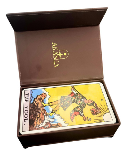 Akasha Tarot Rider Waite Dorado 78 Cartas Premium