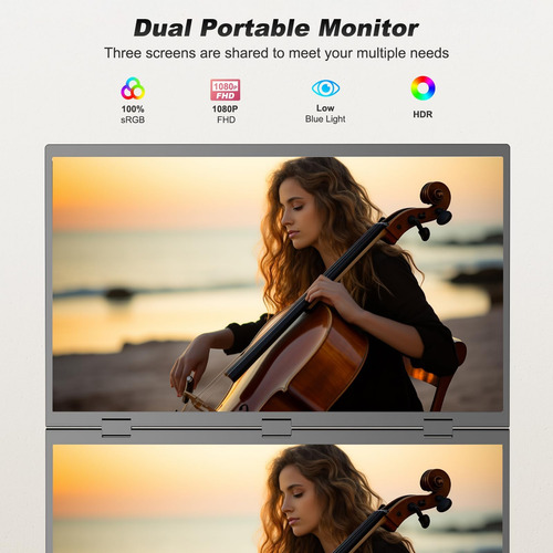 Extensor De Pantalla De La Computadora Portátil Triple, 18.5