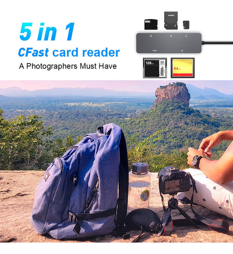 Lector De Tarjetas De Memoria MĂșltiple 5 En 1, Adaptador Otg