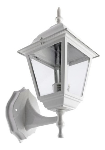 Farol De Pared Cuadrado Soportado Blanco Fu0782