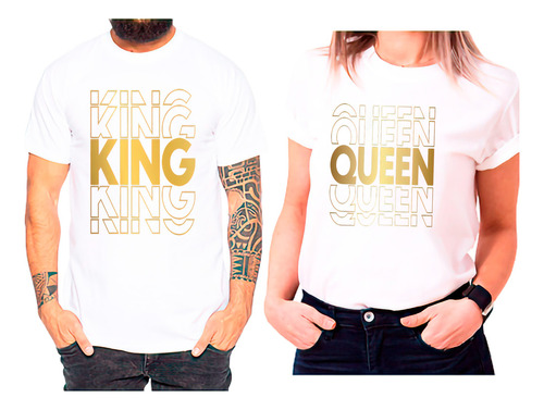 Poleras Duo Algodón Pareja Día Enamorados King Y Queen 78