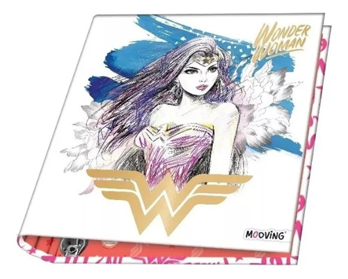 Carpeta Escolar N°3 X 40 Mooving Licencia Wonder Woman