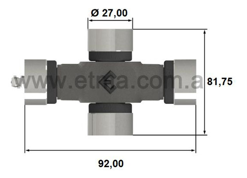 Imagen 4 de 4 de Cruceta 4 Cubetas Lisas Y 2 Largos Distintos Toyota Hilux