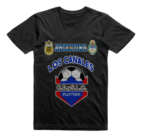 Remera Infantil Negra Club Los Canales Plottier Neuquen