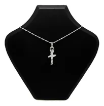 Comprar Cadena Y Dije Bailarina Ballet Clásico Danza Plata 925 Plateado 40 Cm