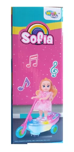 Boneca Sofia Patinete – Dançante com luz e musica 28 Centímetros