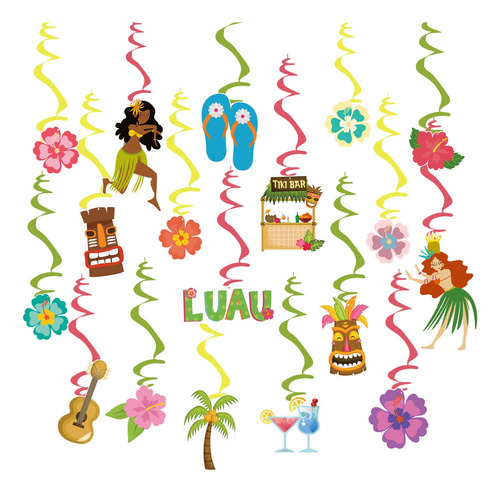 Hawaiian-luau - Decoraciones Tropicales Para Fiestas, Serpen