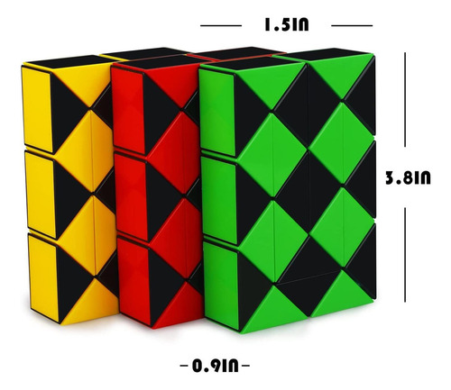 Ganowo Sensory Fidget Snake Cube Twist Magic Puzzle Toys, Ju