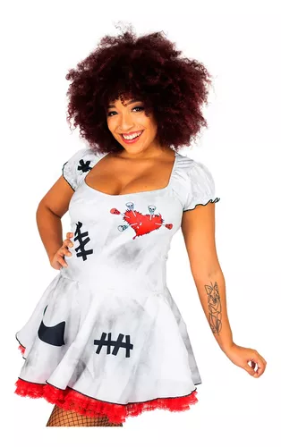 Fantasia Chucky Sexy Feminina Boneco Assassino Halloween