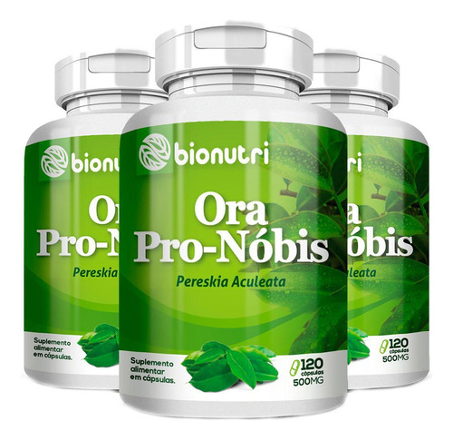 Suplemento Em Capsula Combo 3 Ora Pro Nóbs Proteina Bionutri