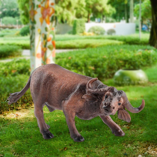 Qianyuu Modelos De Búfalos Animais Estatuetas Escultura
