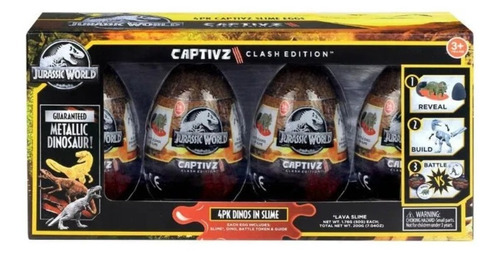 Jurassic World Pack X 4 Huevos Dinos Captivz Clash Edition
