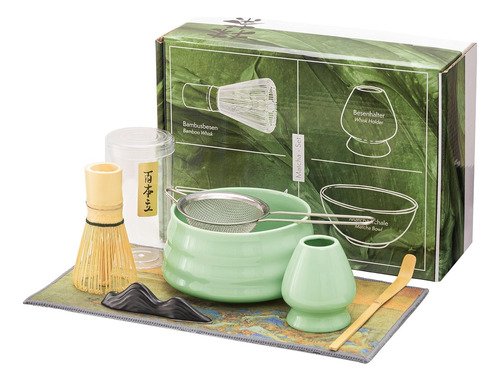 Set Para Ceremonia De Té Matcha Con Colador, Tazón Y Batidor