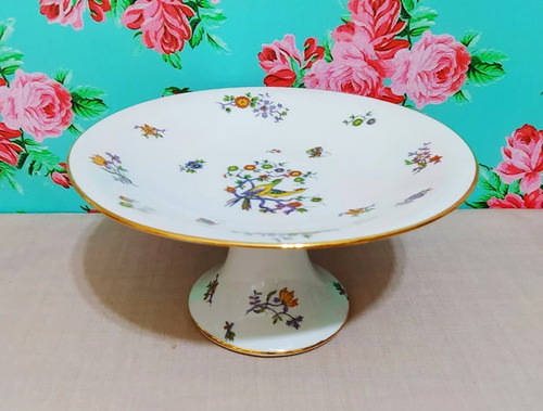 Frutera De Porcelana Francesa De Limoges M F