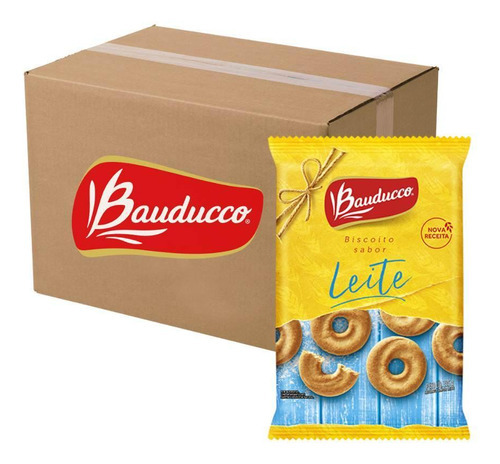 Biscoito Bolacha 24 Pacotes 335g Bauducco Leite