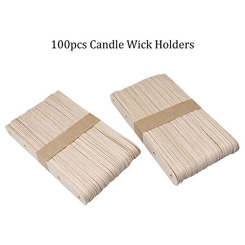 100 Piezas Soporte De Pabilo De Madera Velas Grandes Y ...