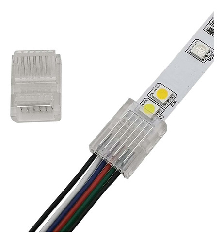 6 Pin 12mm Led Strip To Wire Connector Rgb Cct Unwired ...