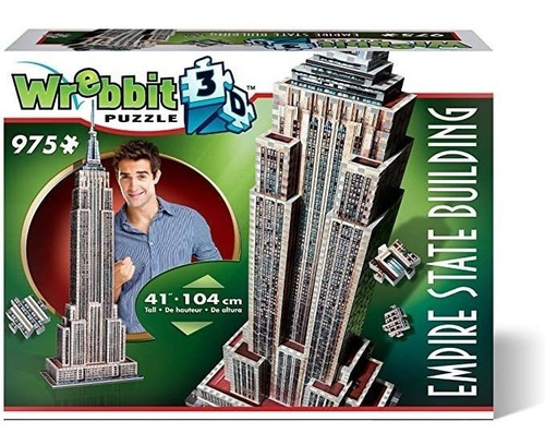 Wrebbit 3d Empire State Building 3d Rompecabezas (975 Pieza.