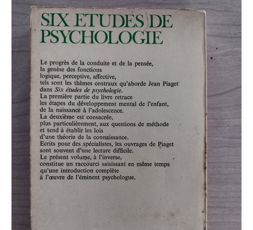 Six Études De Psychologie - Jean Piaget - Ed. Gonthier (Usado)