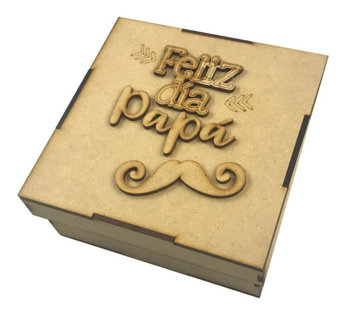 12pz Caja De Madera Regalo Para Día Del Padre Varios Diseños