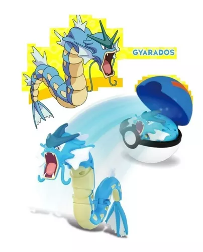 Brinquedo Pokemon Gyarados Dentro Da Pokebola Tamanho Real em