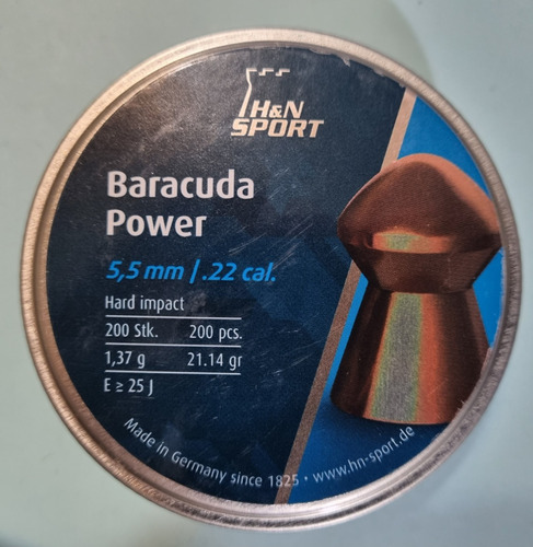 Diabolo H&n Baracuda Power Cal 22 O 5.5mm