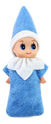 Wuleeuper Tiny Baby Elf Doll  Navidad Miniatura Elf 9h39p