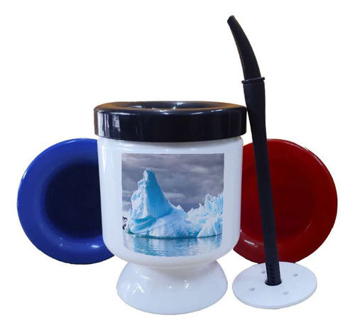 Mate Plastico Iceberg Bote Mar Helado Hielo Blanco N3