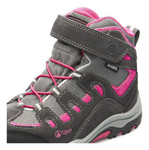Botín Niña Puelo Cs Hi Velcro Gris / Fucsia Lippi I25