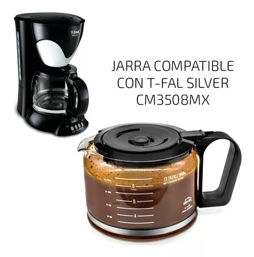 Cafetera de Goteo 12 Tazas Heliora Grande Negra T-FAL CM1408MX