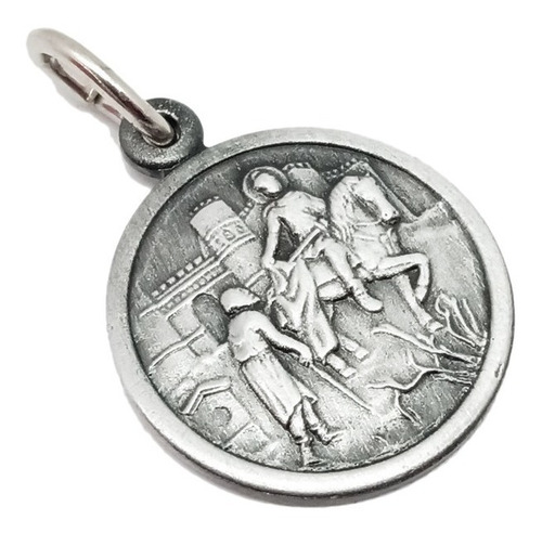 Medalla San Martín De Tours - Cadena + Grabado - 18mm/al