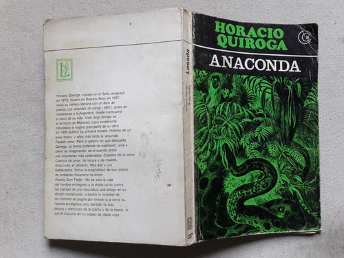 Anaconda - Horacio Quiroga - Editorial Losada Argentina 1981