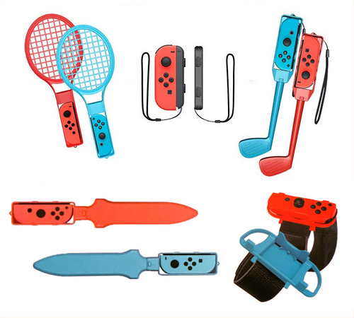 Pack 10 En 1 Accesorios Joy Con Para Juego N Switch Sports