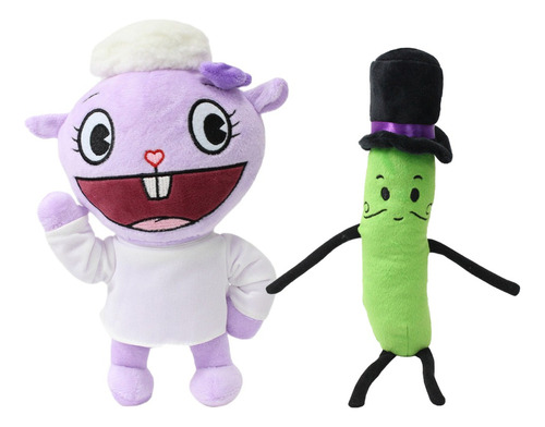 2pcs/set Happy Tree Friends Mr. Pickels Lammy Peluche Muñeca