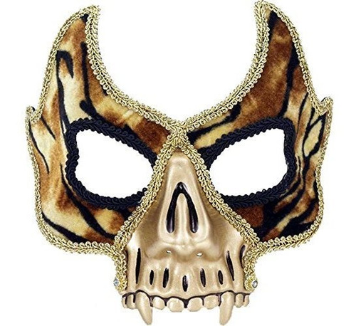Máscara Calavera Veneciana Oro/negra