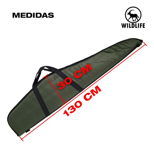 Imagen 3 de 10 de Funda Para Rifles Carabinas Wild Life 130 Cm Reforzada