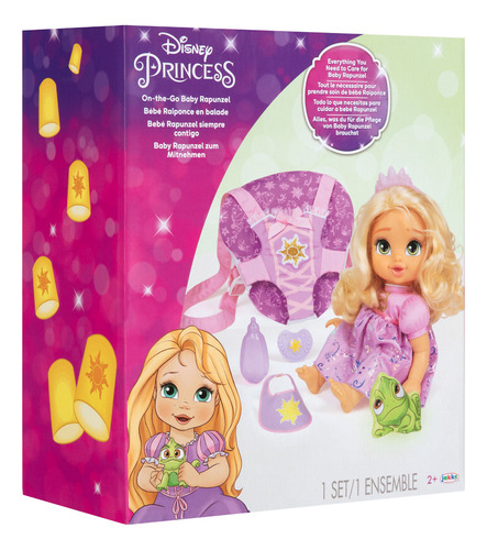 Muñeca Rapunzel Disney Con Canguro Y Accesorios