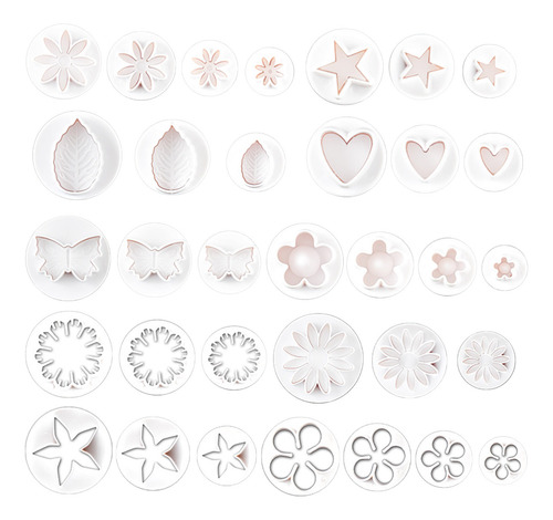Juego De Herramientas Para Fondant En Y, 33 Piezas, Para Hor