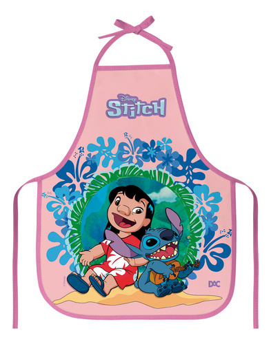 Avental Infantil Escolar Estampado Lilo & Stitch Dac