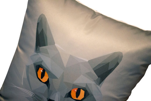 Imagen 3 de 5 de Cojín Decorativo Gatito Gris Lovely Rita
