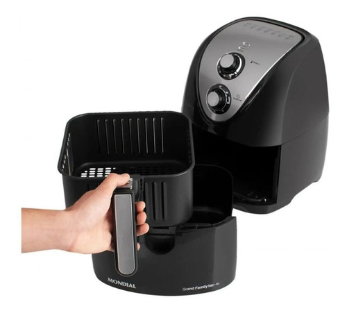Fritadeira Elétrica Sem Óleo Mondial - Grand Family Afn50-bi Cor Preto/inox Frequência 60hz 220v