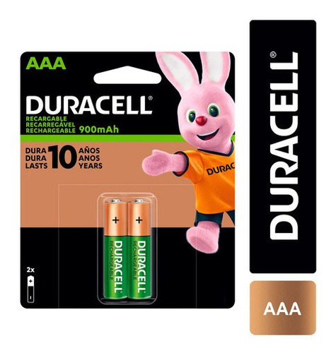 Duracell Pilas Recargables Aaa 900mah 2un.