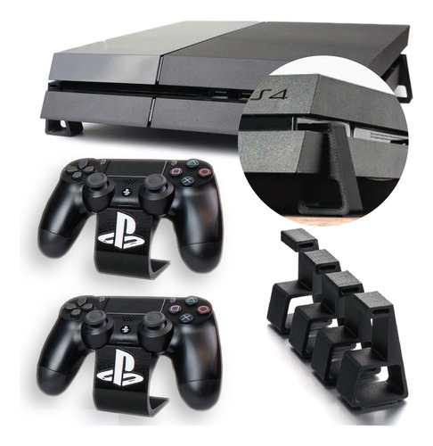 Soporte Base Ps4 Slim/fat / Pro + 2 Soportes De Control