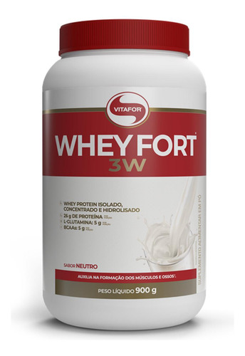 Whey Fort 3w 900g Vitafor Proteina