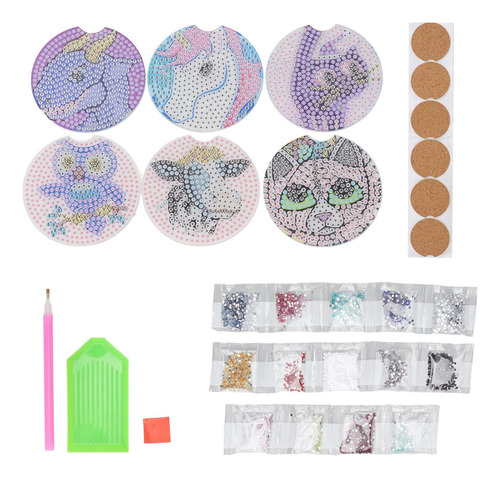 5d Rhinestone Painting Coaster Kit Animal Pattern Painting