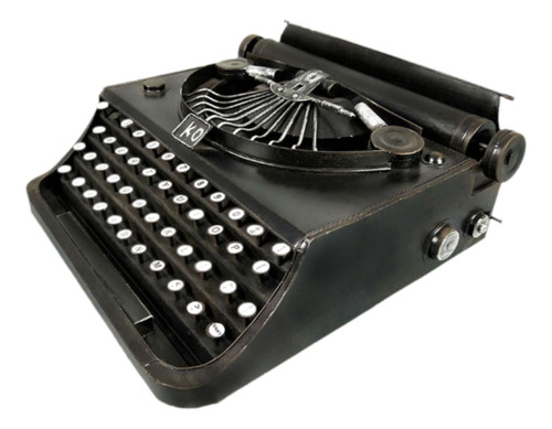 Modelo De Máquina De Escribir Manual, Figura De Negro